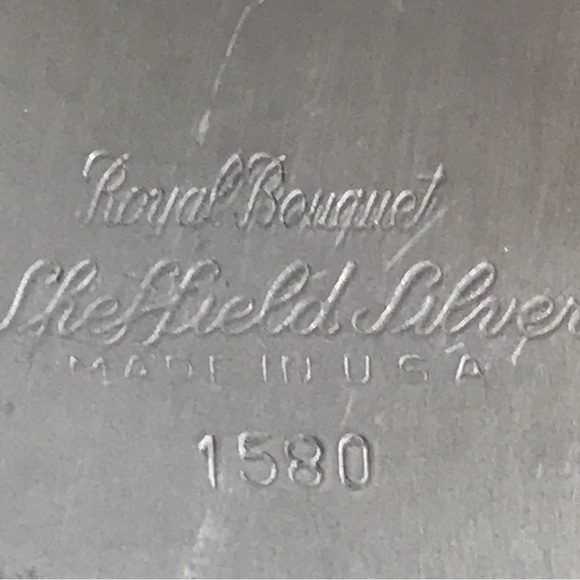 SHEFFIELD SILVER CO. "Royal Bouquet" 7" Silver Plate Round Candy Dish #1580 -USA - Picture 10 of 14